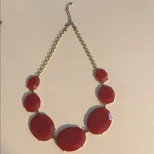 Red statement necklace